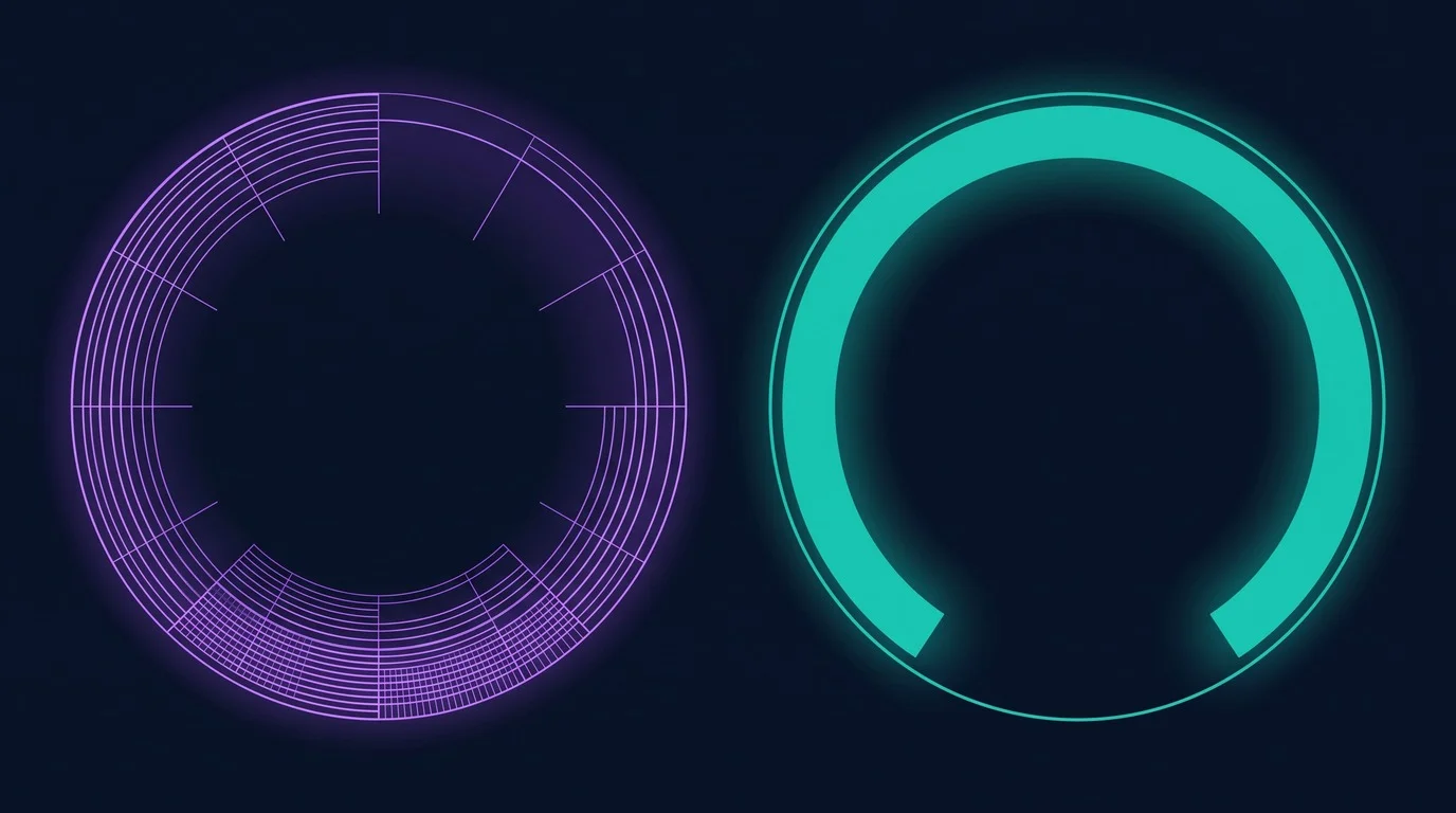 Two dials showing the structural demand of a workout dialed down while physical effort is held constant