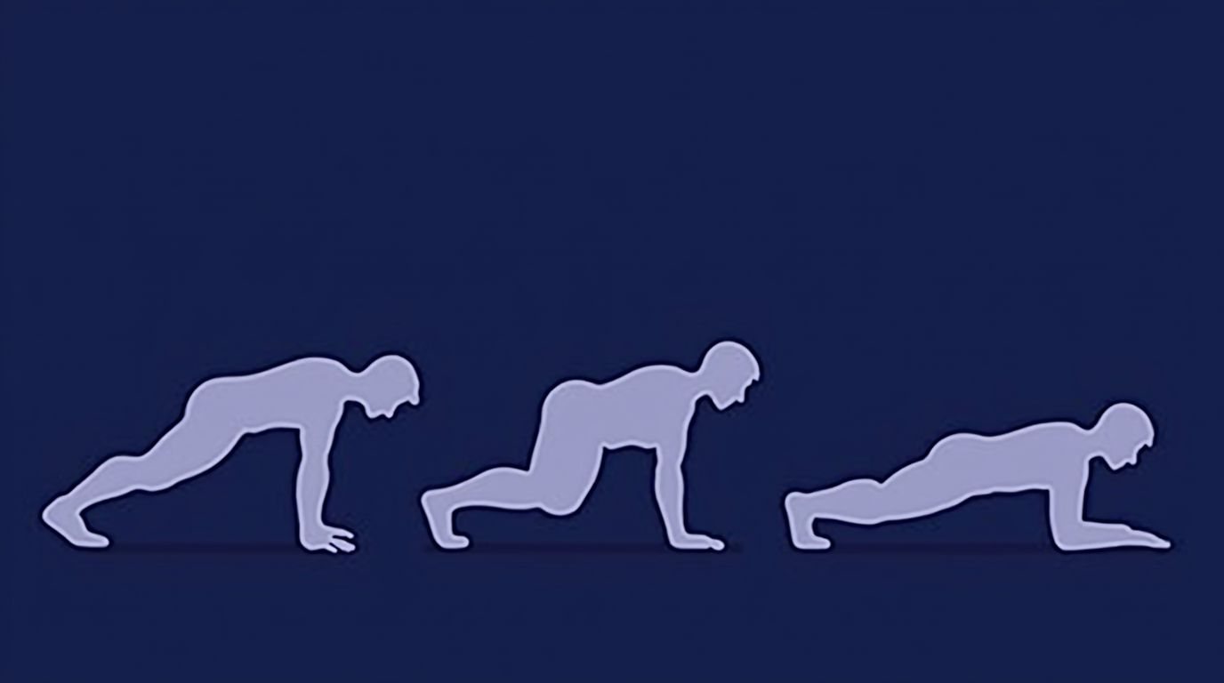 Variantes de flexiones de principiante a avanzado para desarrollar brazos sin pesas