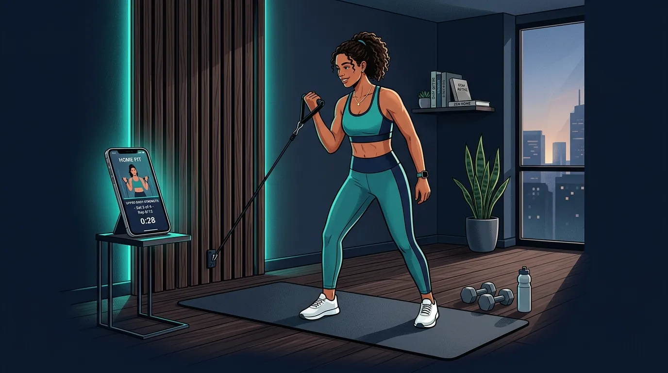 Home Workout Living Room — from How to Work Out at Home (And Actually See Results)