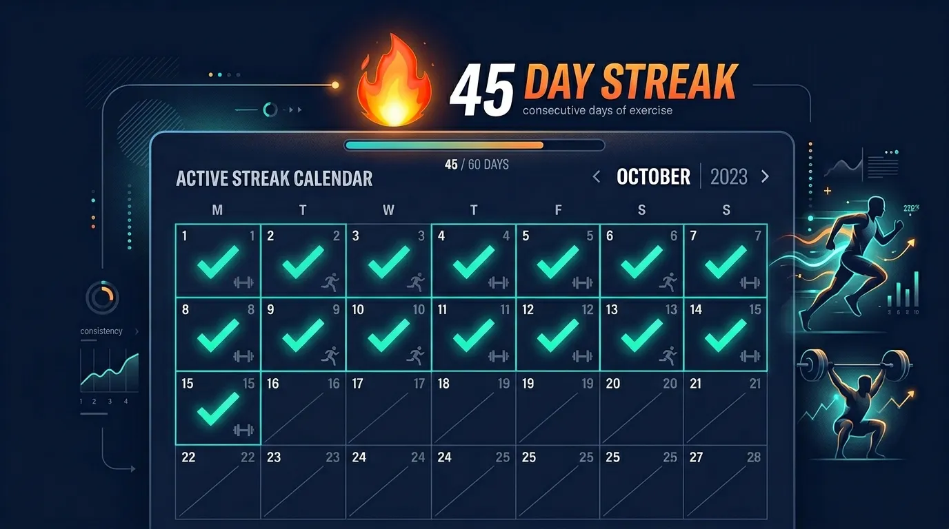 Streak Calendar — from The Streak Effect: Why Missing One Day Feels So Bad