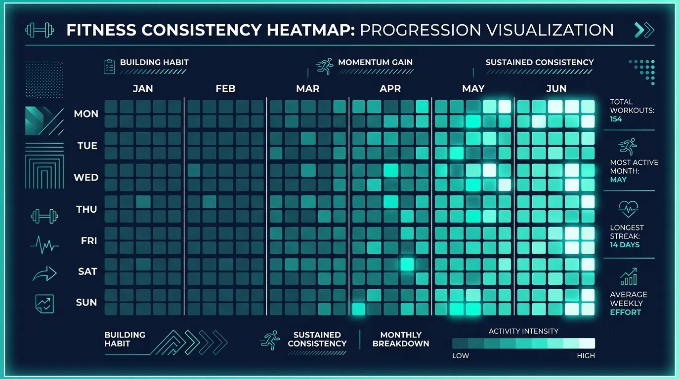 Streak Consistency Heatmap — visual guide for the The Dark Side: When Streaks Become Toxic section