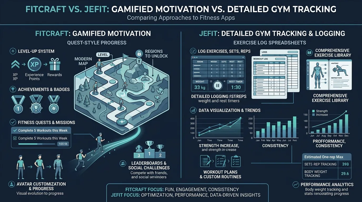 Fitcraft Vs Jefit Gym Tracking — visual guide for the The Core Difference section