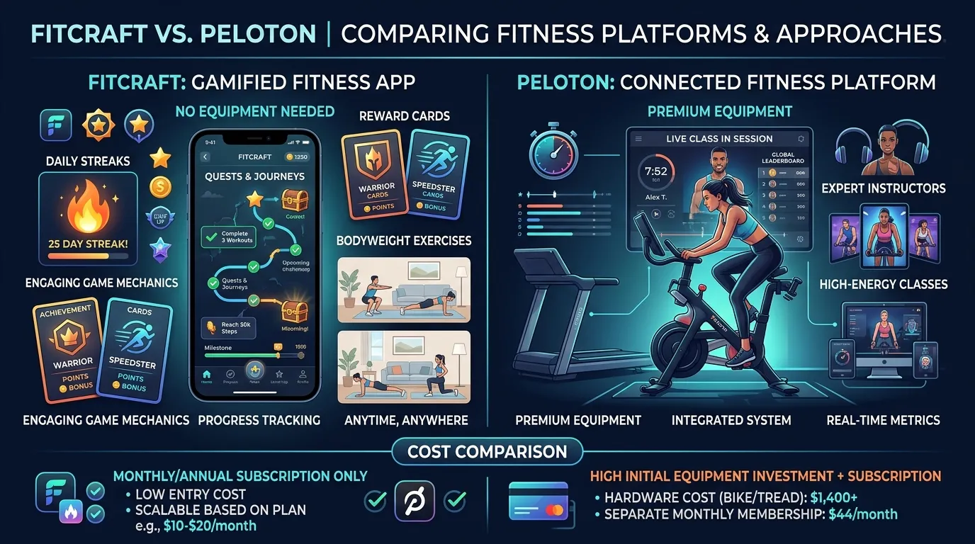 Fitcraft Vs Peloton Comparison — from FitCraft vs Peloton: Which Fitness App Is Right for You?