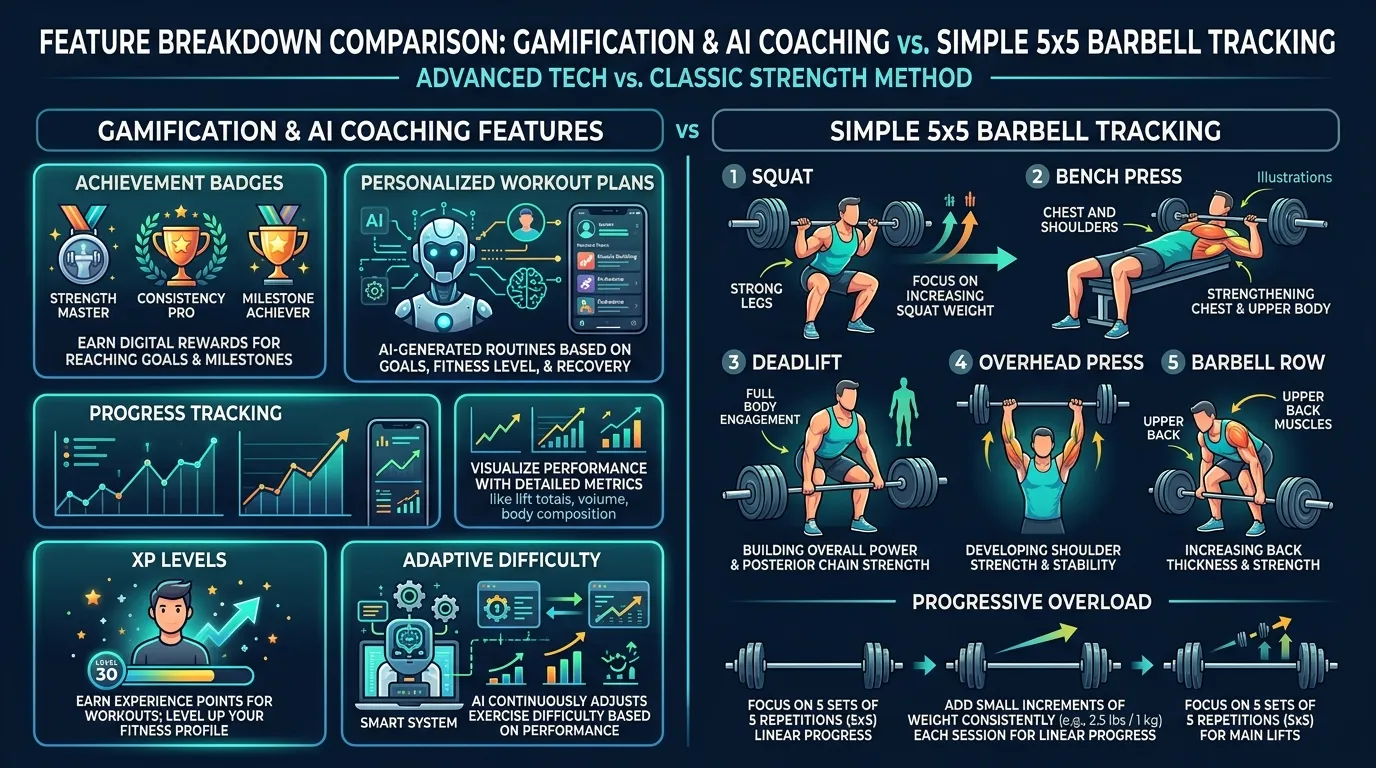 Fitcraft Vs Stronglifts Features — visual guide for the The Core Difference section