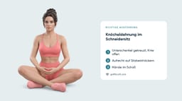Knöcheldehnung im Schneidersitz