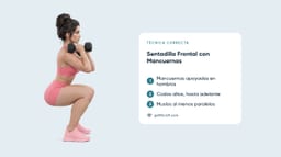 Sentadilla Frontal con Mancuernas