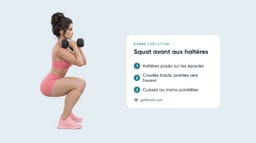 Squat Avant aux Haltères