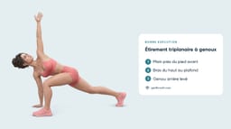 Étirement triplanaire à genoux