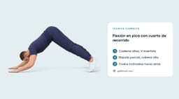Flexiones en pica con cuarto de recorrido