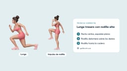 Cómo hacer el Lunge Trasero con Impulso de Rodilla