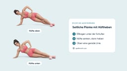 Seitliche Planke mit Hüftheben