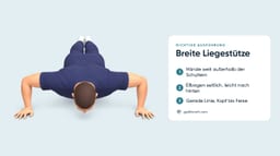 Breite Liegestütze