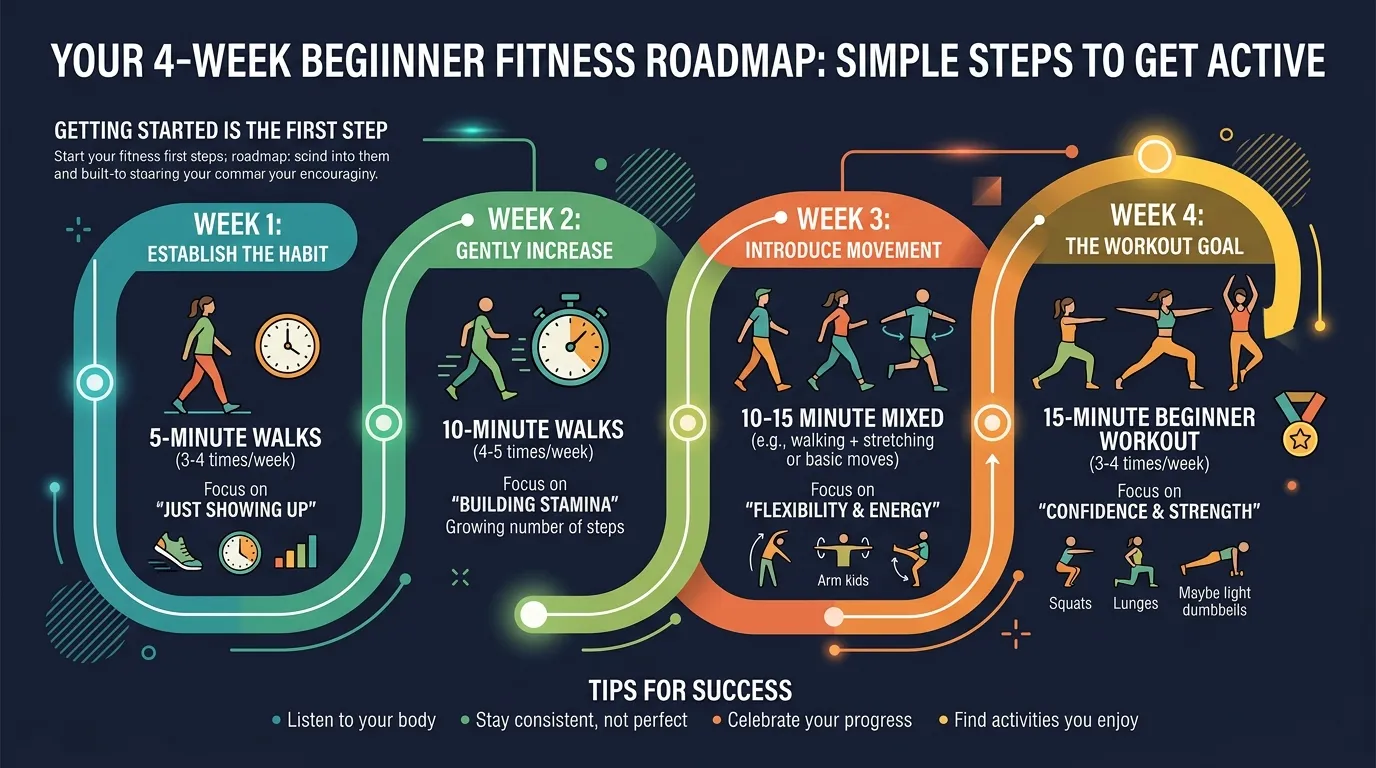 Beginner Fitness First Steps — visual guide for the Why a Structured App Beats YouTube for Beginners section