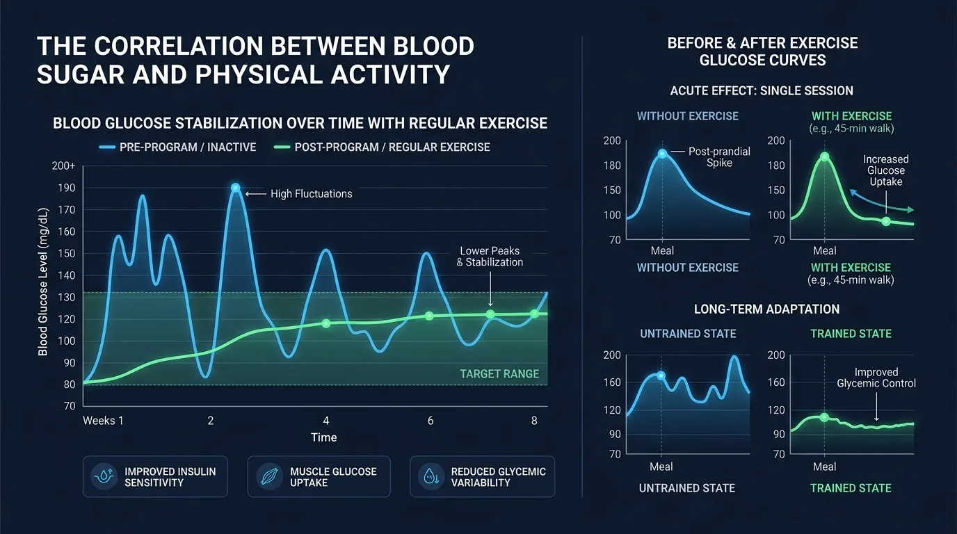 Blood Sugar Activity Chart — visual guide for the Why Consistency Matters More Than Intensity for Diabetes section
