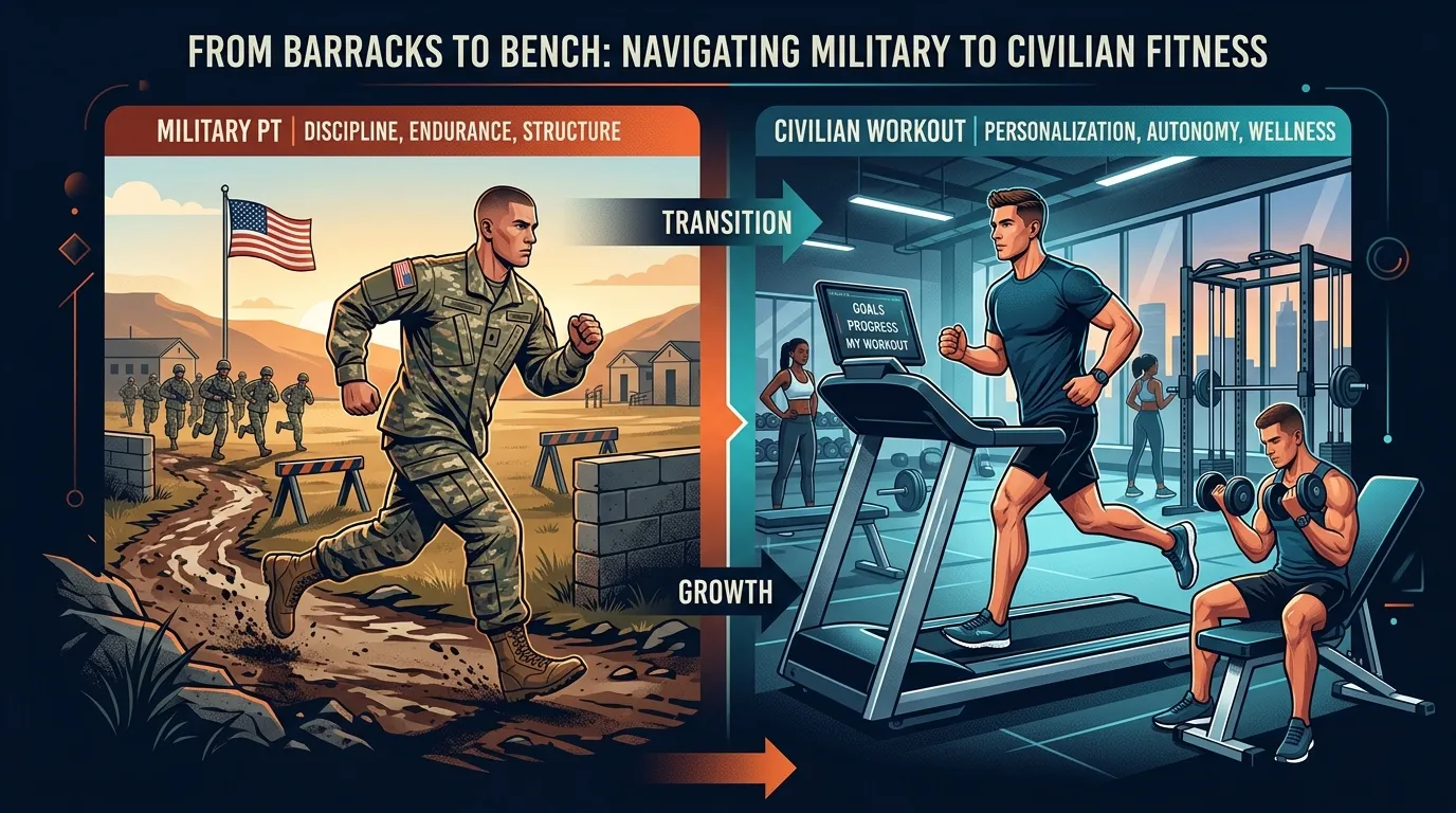 Military To Civilian Fitness Transition — visual guide for the Why Physical Activity Matters for Veterans section