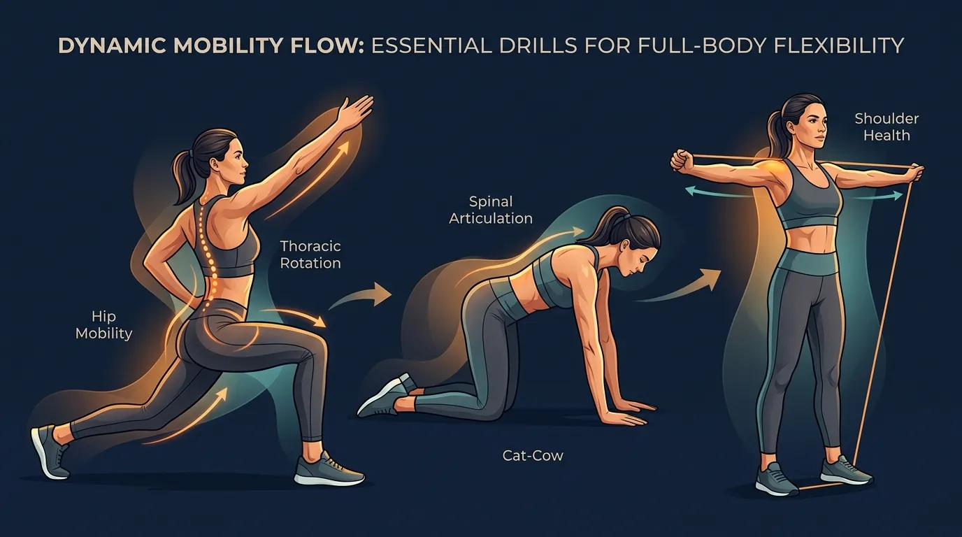 Mobility Stretching Routine — visual guide for the What Most People Try (And Why It Falls Apart) section