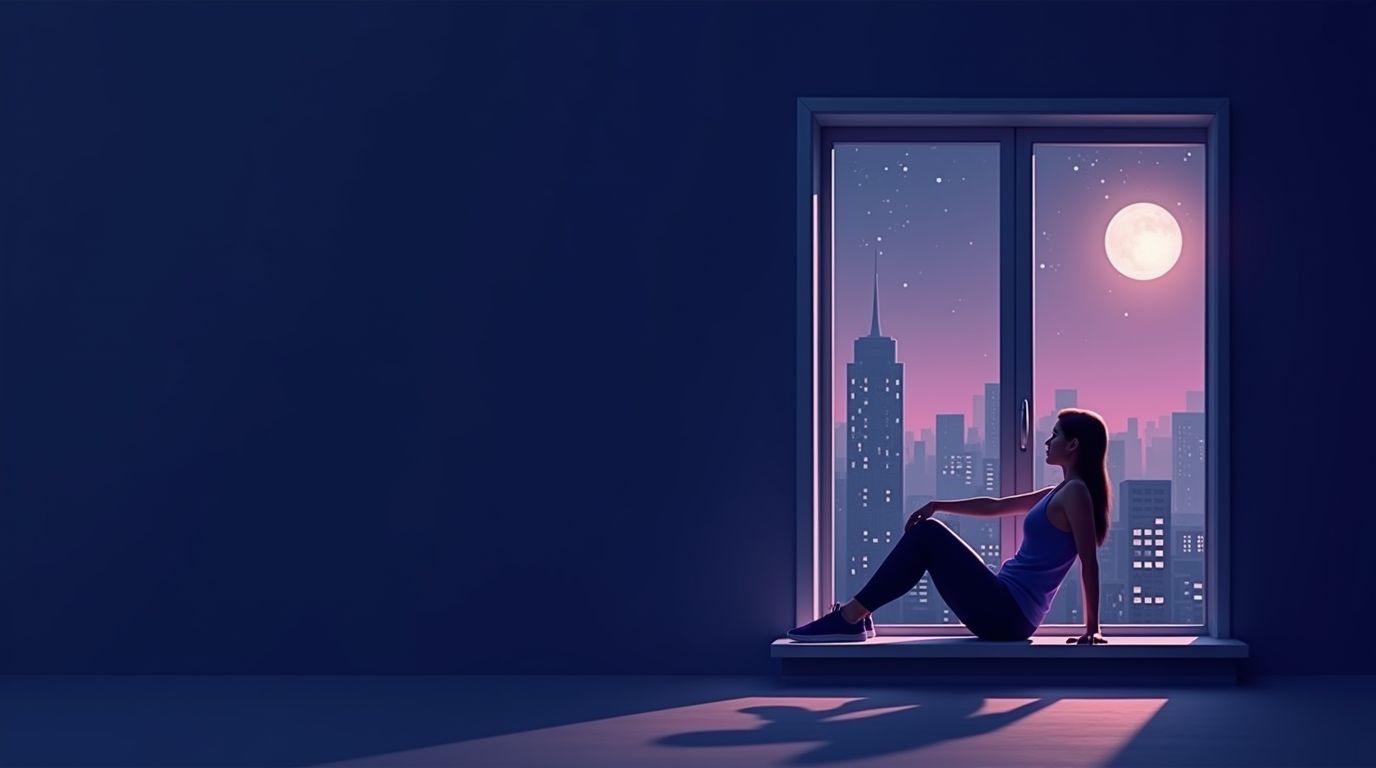 Nachtschichtarbeiter trainiert zu Hause während der Nacht mit einem flexiblen Zeitplan