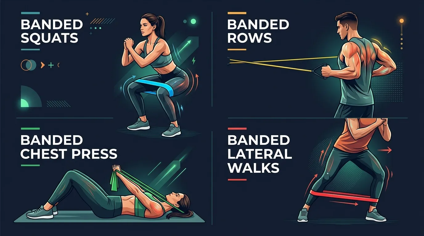 Resistance Band Exercises — visual guide for the What Most Fitness Apps Get Wrong About Bands section