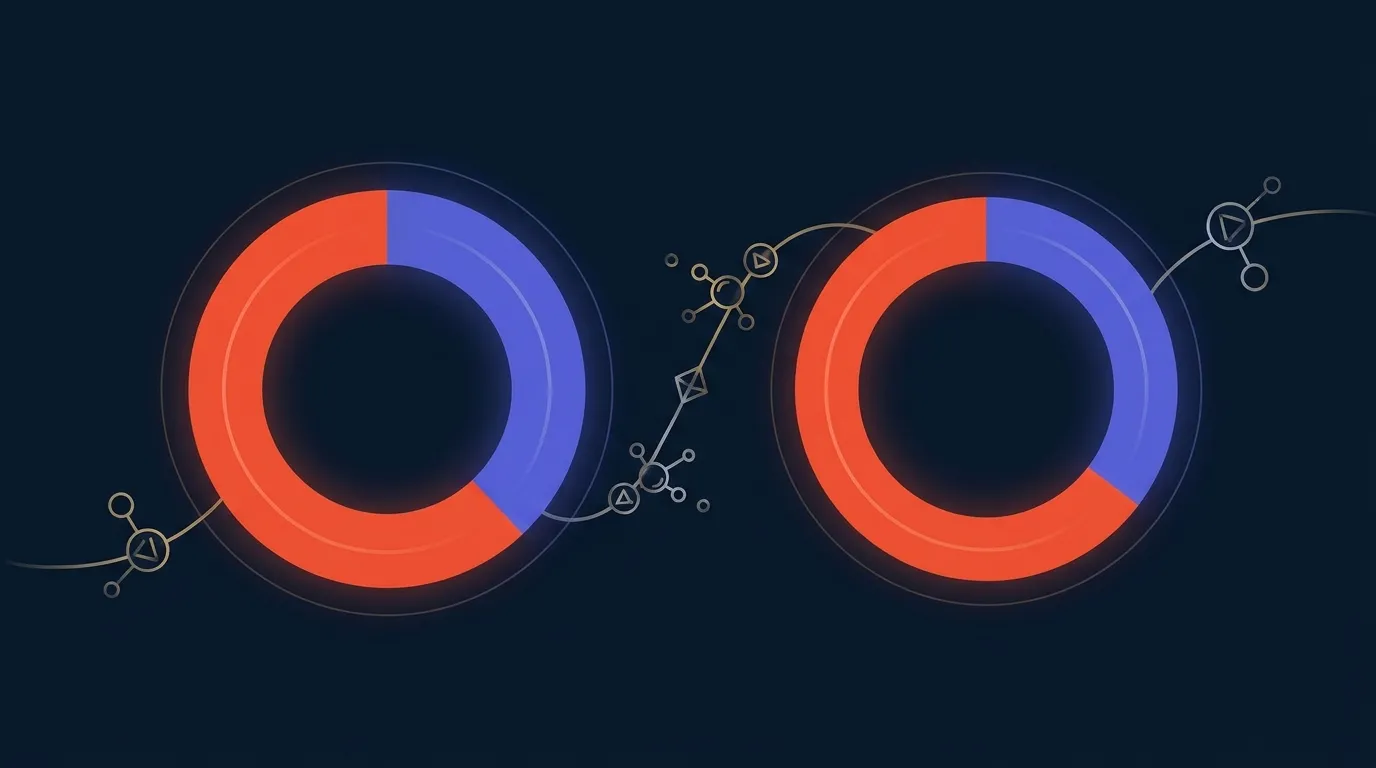 Editorial illustration contrasting the fat-mass and lean-mass changes seen in the STEP 1 semaglutide substudy versus the SURMOUNT-1 tirzepatide substudy