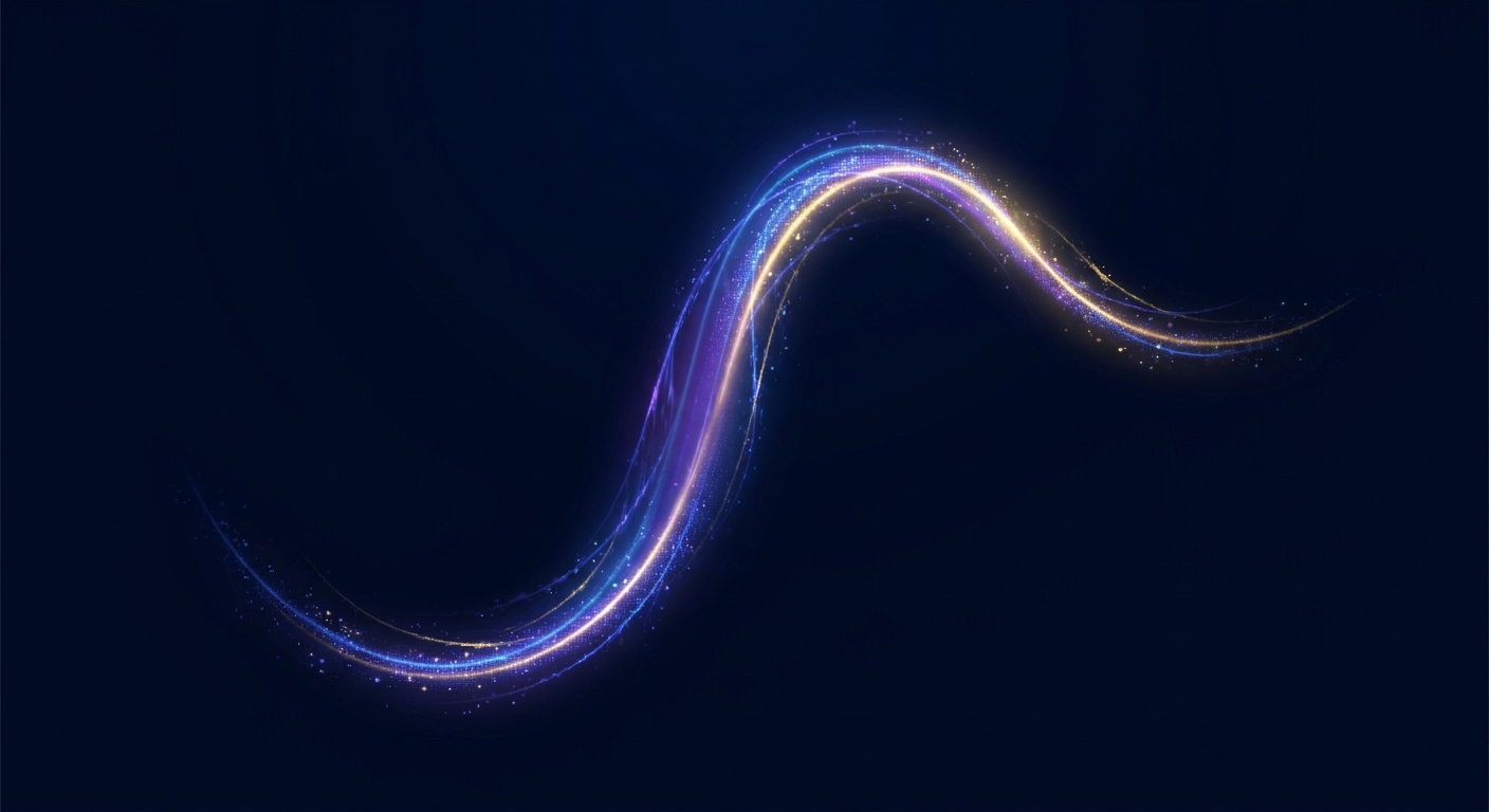 Abstract visualization of a curved relationship between exercise volume and health benefits, showing peak protection at moderate levels with diminishing returns at higher volumes