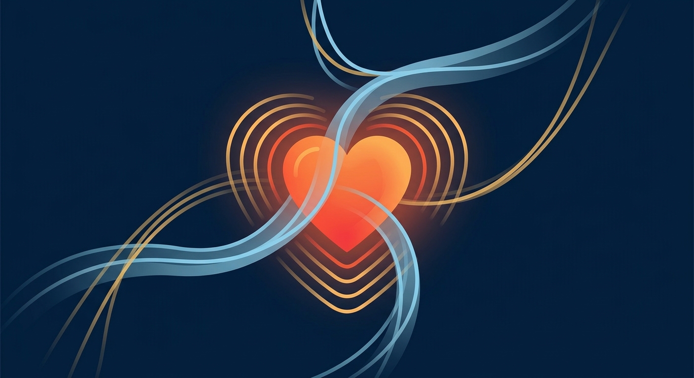 Illustration of cardiovascular health benefits from regular sauna bathing showing heart and circulatory system improvements