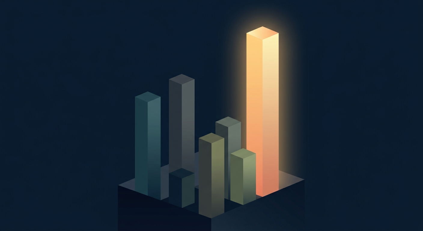 Abstract visualization comparing health risk factors with fitness level depicted as the dominant factor among other risk indicators