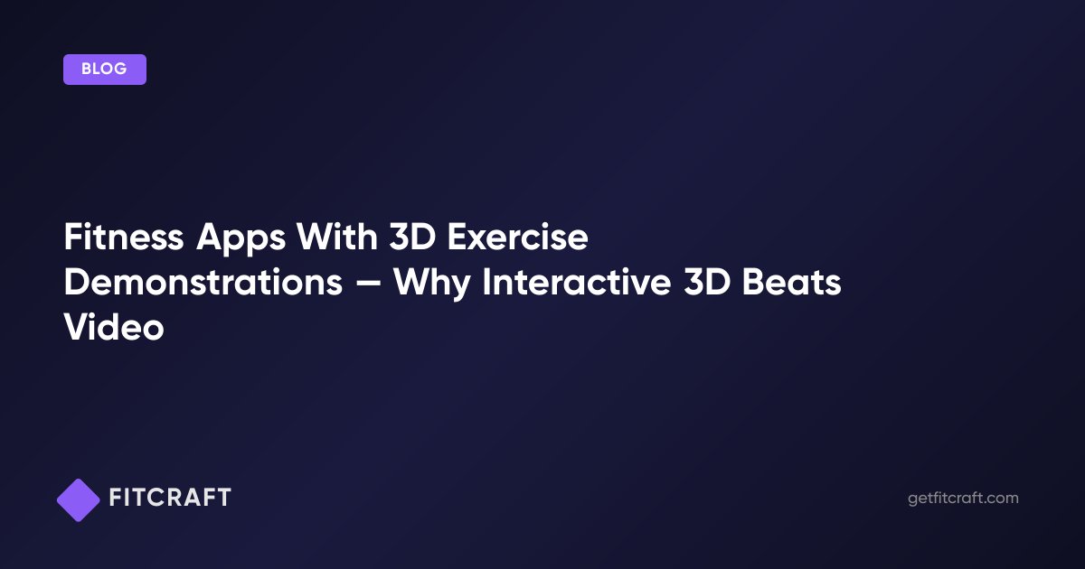 Fitness Apps With 3D Exercise Demonstrations — Why Interactive 3D Beats ...